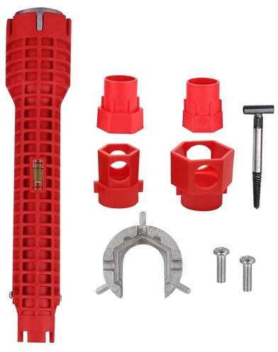Tharvolex 14 in 1 Faucet Wrench Tool, Tap Spanner for Tight Space, Multi-Functional Sink & Bath Tap Spanner, Anti-Slip Basin Flange Wrench Plumbing Tool for Plumbers & Homeowners