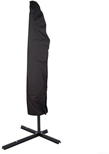 Glewi Garden Parasol Cover,Banana Umbrella Covers,Waterproof,Windproof,Heavy Duty Rip Proof 210D Oxford Cloth Cover,Black with Zipper(265cm)