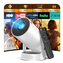 Projector 4K, HD 1080P Supported Mini Projector Auto Keystone & Focus