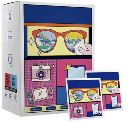 100Pcs Lingettes Anti-buée pour Lunettes, Lingette Lingette Antibuée pour Objectif, Désembuage Jetables, pour Écrans, Smartphones Et Appareils Photos,Emballé Individuellement