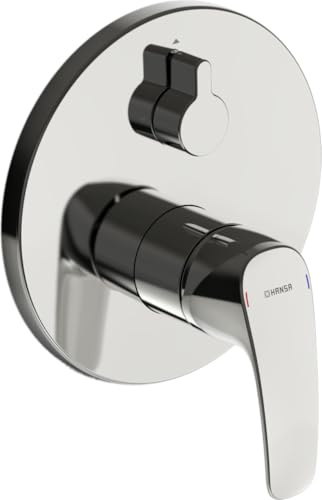 Hansa 85283083 Fertigmontageset/Funktionseinheit Einhand Wannen Mischbatterie | Schalldämpfer, Rosette, verdrehsicher, Absicherung Wanneneinlauf | Durchflussmenge: 21/21l/min