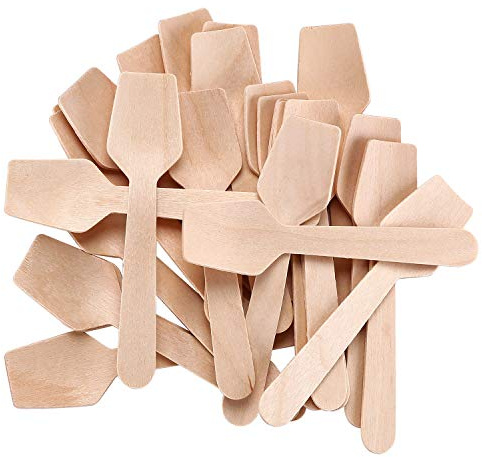 Gmark 1.5mm Extra-Thick Mini Wooden Spoons (4 Inch) – 200 Count Heavy Duty Square End Tasting Spoons – Sturdy No-Snap Birch Wood Samplers for Gelato, Yogurt & Desserts – Eco-Friendly GM1101