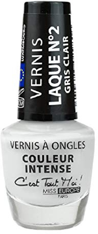 VERNIS À ONGLES LAQUÉ N°2 GRIS CLAIR - ANGIE BOUTIK