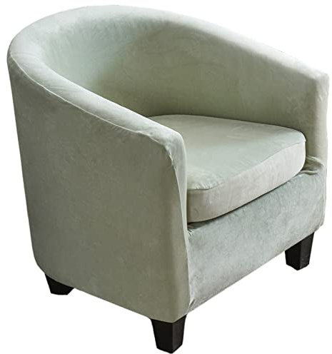JHLD Funda De Sillón Chesterfield elástica-Verde-2 Piezas
