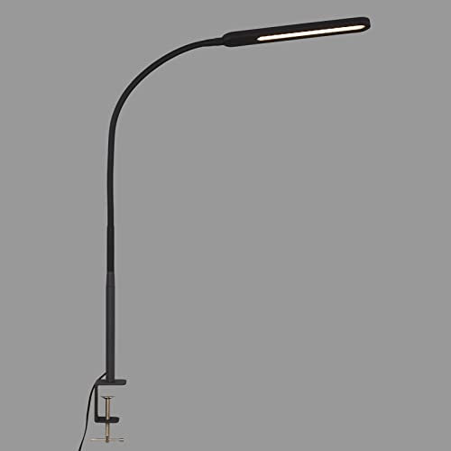 Briloner Leuchten 2389-015 Lámpara de Pinza LED, Función Táctil, Temperatura de Color Regulable, 8 W, 600 Lúmenes, Negra