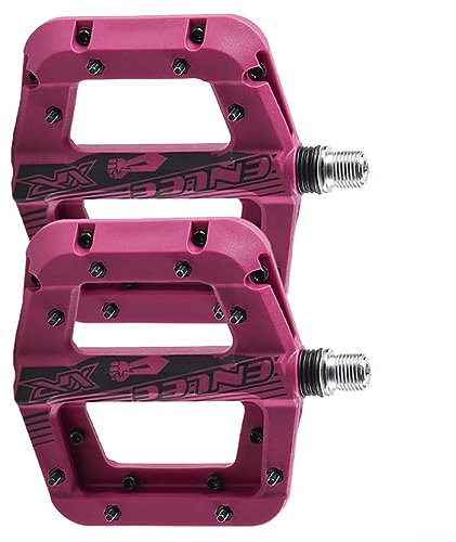 Mountainbike-Palin-Pedale, Nylon-Pedale, Downhill verbreiterte rutschfeste Pedale, Gewindedurchmesser 14 mm (lila)