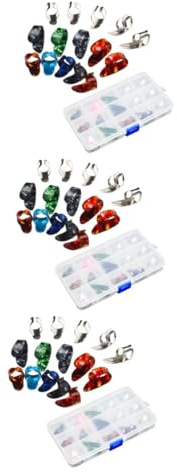 Supvox 45stücke Teiliges Set Aus Und Fingerpicks Für Gitarre Mit Praktischem Fächer Aufbewahrungsetui Leicht Ultra- Für Bass Und Gitarre
