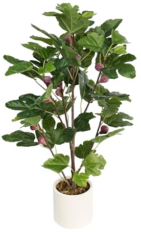 Seidenblumen Roß Künstliche Feige/Feigenbaum LA künstlicher Baum Kunstbaum Kunstpflanze künstliche Pflanzen Ficus carica Linn (100cm)