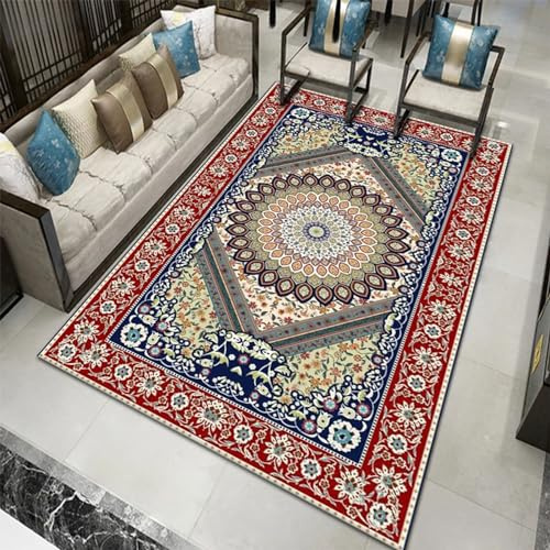 Alfombra suave al tacto con diseño Vintage de retales coloridos, alfombras antideslizantes for sala de estar, alfombra suave lavable antideslizante extragrande for decoración del hogar(Pattern 11,50*8