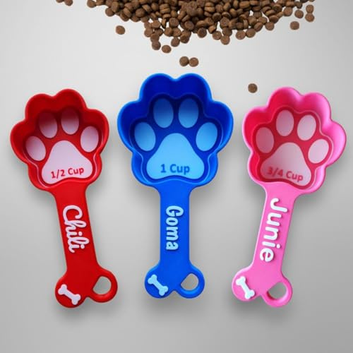 Pelle à nourriture personnalisée en forme de patte pour chien, tasse à mesurer avec nom, pelle à croquettes, cadeau personnalisé pour animaux de compagnie, accessoires pour animaux de compagnie,