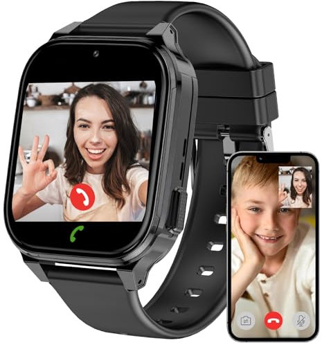 Orologio Smartwatch Bambini GPS 4G con WiFi Videochiamata SOS Orologio Telefono Sveglia Contapassi Modalità Classe Chat Vocale 7 Giochi di Intelligenza Regalo per Ragazzi e Ragazze Smart Watch
