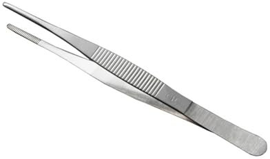 1 pince de cuisine en acier inoxydable - Pince de précision avec pointes en dents de scie pour cuisine, barbecue et pâtisserie