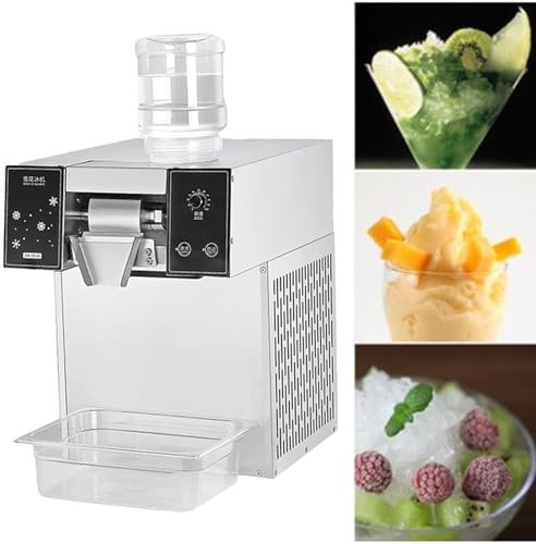 MáQuina De Hielo Con Copos De Nieve - Trituradora De Copos De Nieve De 1200 W, MáQuina Bingsu 160 Kg/24 H, MáQuina De Hielo De Nieve Ajustable Para CóCteles De Bar/Leche - Grado Comercial