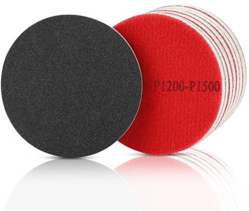 TXXATX 1200 Körnung Schleifschwamm 8 Stück Schleifschwamm Holz Rund Schleifpad Weiches Schleifpads Wiederverwendbare Schleifschwämme Flexibles Lack Schleifpapier für Trockenbau Metall Modellbau
