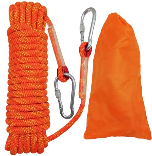 10mm Seil, Mehrzweck-Seil, für den Außen- und Innenbereich, Camping, Wandern, Bootfahren, Angeln, Heimwerkerarbeiten und Heimprojekte (Orange, 10m)