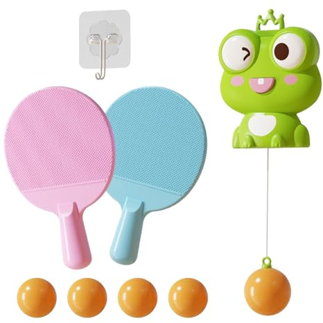 Tavolo Tennis Trainer, Hangable Door Pong Game with Racket Balls, 5,31 x 7,87 pollici Adjustable Practice Set for Workout, Esercise, Fun Indoor and Outdoor Play, Adults, Children