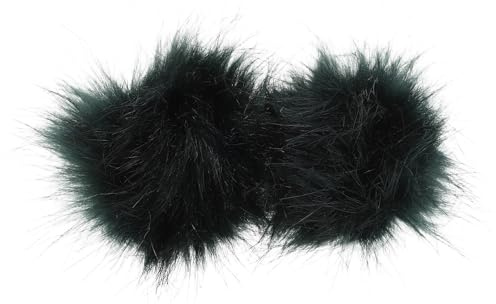 TOYANDONA 2 Stück Anhänger aus Kunstfell 10cm Realistisches Design mit Elastischem Band Weiche Pompons für Selbstgemacht Projekte Modische und Strapazierfähige Fellbommel