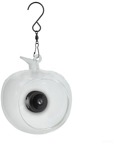 Smart Vogelfutterstation mit Kamera, 170 Grad Weitwinkel, wetterfest für den Außenbereich, Garten, Fensterbank oder Innenbereich, kompatibel mit Smartphone Live View