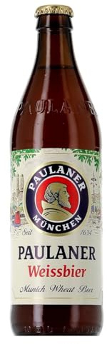Paulaner Hefe Weissbier, Birra di Frumento, Bottiglia 50 cl, Confezione da 20 Pezzi