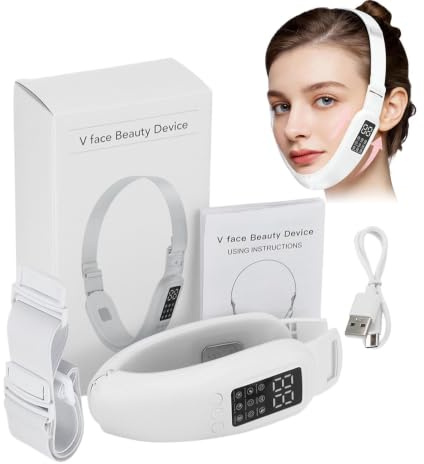 Dispositivo Lifting Facial Efecto V Aparato Eléctrico De Belleza De 8 Modos | Herramienta De Masaje Facial En V Con 15 Niveles Para Mujeres, Mandíbula, Mejilla, Cuello, Belleza, Reafirmación