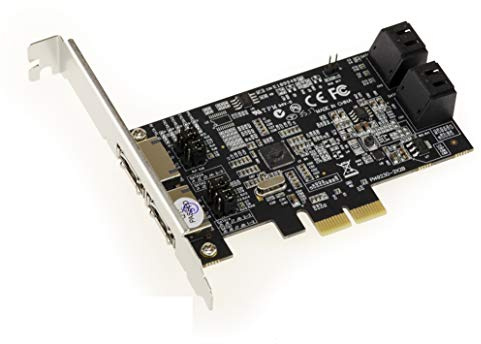 KALEA-INFORMATIQUE Carte contrôleur PCIe 4 + 2 Ports SATA et eSATA 6G avec Chipset Marvell 88SE9230 avec Raid 0 1 10 Hyperduo