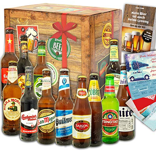 Biere der Welt 12 Flaschen/Bier aus der Welt/Geburtstags Geschenk Mann