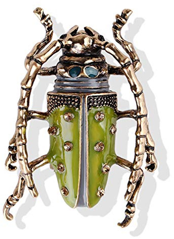 YAZILIND Legierung Emaille Brust Pin Strass Insekt Käfer Tier Brosche Pin Frauen Corsage Partei Schmuck Geschenk Locust-2