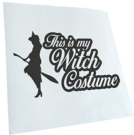 Kiwistar - Autoaufkleber - Dunkelgrau - 30x18cm - this is my witch costume Sticker - Heckscheibe Auto Aufkleber wetterfest für Kfz LKW Mofa Truck - Sticker außen selbstklebend Tuning Zubehör für