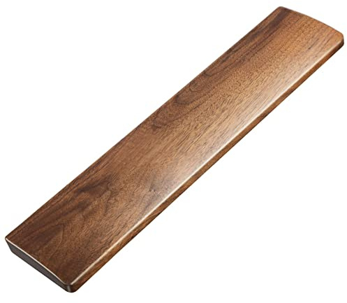 Faluber Walnut Wood Keyboard Wrist Rest, 30 cm Ergonomic Palm Support, 20 mm High Solid Wood Wrist Support for Compact Mechanical Keyboards