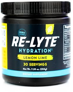 REDMOND Re-Lyte Elektrolyte Drink Mix Lemon Lime 195g Dose - Elektrolytepulver, zuckerfrei, mit echtem Redmond Real Salt und über 60 wichtigen Mineralstoffen & Spurenelementen