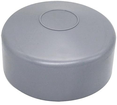SKIR'CO Lot de 20 capuchons de poteaux de clôture, capuchons ronds en plastique gris de 76 mm pour poteaux de clôture ronds, couvercles de poteaux de clôture, fenêtre gris RAL 7040