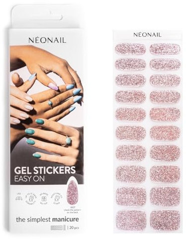NÉONAIL Nagelfolie UV Härtend - Gel Stickers Easy On - UV Gel Strips - Fingernägel zum Aufkleben - Nagelsticker - Nagellackstreifen - Nagelaufkleber - Aufkleber Nägel - M07