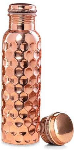 PR INTERNATIONAL Bouteille d'eau en cuivre pur avec couvercle 750 ml
