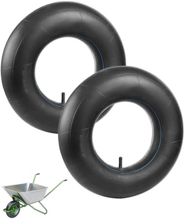 SOSALUK 2 Pcs Chambre a Air 4.80 4.00-8 Valve Droite TR13 pour Brouette Chambre a air 4.80/4.00-8 Rechange Inner Tube pour Pneu de Camion
