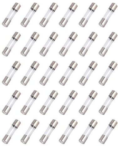 EC Buying 30Pcs 250V 5x20 mm 1.5A Glass Fuses 0.2x0.78 Inch 1.5Amp Fast-Blow Glass Fuse
