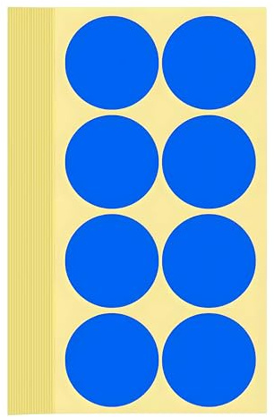240 Stück Klebepunkte Aufkleber 50 mm Runde Punktaufkleber Farbkodierun Etiketten selbstklebende Markierungspunkte zum Beschriften, Basteln Blue Stickers Round Color Coding Labels (Blau 5 cm)