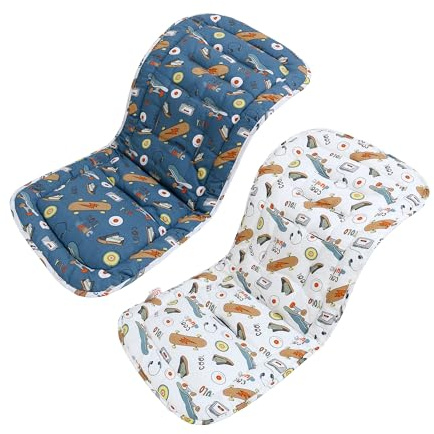 LAT Materassino Passeggino Universale, Copriseduta Passeggino Cotone, Copri Passeggino Universale a Doppia Facciata, Copriseduta Passeggino Universale 78x34cm (Stampa skateboard)