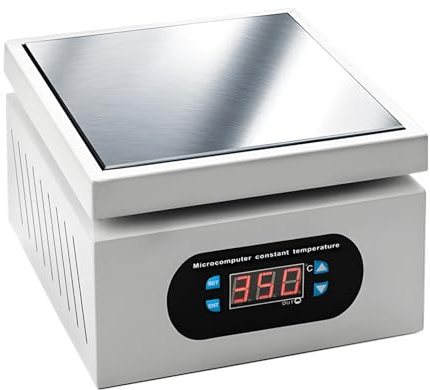 Station de Chauffage PCB, Plaque Chauffante de Soudage 550W, Chauffe Électrique LED Micro-Ordinateur pour Préchauffage Composants, Station de Préchauffage pour Électronique, Rework SMD 150x150mm (EU)