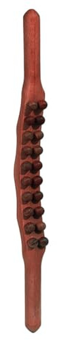Healeved Rollstäbe und Schabstäbe Praktischer Holzmassager mit Glatter Oberfläche und Grate Gua Sha Werkzeug für Körper für Reise und Büro zur Muskelentspannung