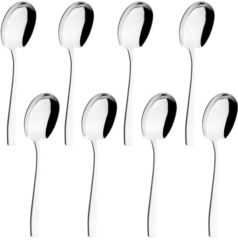 Begale 8 Pcs Serving Spoons, Large Serving Spoons Set, Stainless Steel Salad Serving Spoons for Buffet Party Banquet