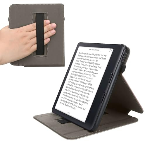 kwmobile Étui pour liseuse électronique Compatible avec Kobo Libra Colour - Étui Housse Rabat liseuse Simili Cuir Or Rose