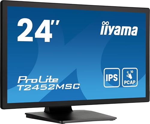 iiyama Prolite T2452MSC-B2AG 60.5cm 23.8 Full HD 10-Point Capacitive Multi-Touch HDMI DP USB3.2 7H Anti-Reflective Coating Black