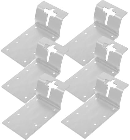 BESPORTBLE 6pcs Column Bracket Decorative Fence Hook Garden Fence Post Ornamental Fence Line Bracket Fence Support Fence Mailbox Fastener Kit Fence Post Hanger Fence Fittings Silver Aluminum