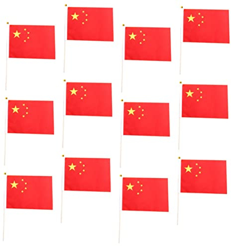 TOYANDONA 50pièces Drapeau Chinois Portable Pour Décoration Intérieure Drapeau Chinois Cinq Étoiles Petit Format