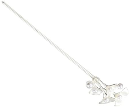 Forcina per Chioma a Fiore, Bastoncino Classico Donna, Lega Argento | Stile Cinese Semplice e Grazioso, per Matrimonio e Compleanno, Accessorio Elegante per Donne e Ragazze