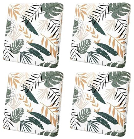 Federa per cuscino da patio, lavabile, flessibile, 4 pezzi