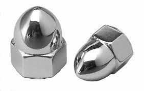 Drag Specialties Chrom-Hutmuttern für Harley-Davidson, 5/40,6 cm UNF Gewinde, Paar (2)