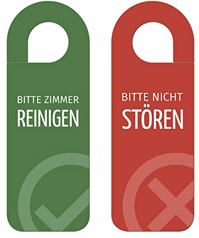 NBECOM 10 Stück Türanhänger Türschild Bitte Nicht stören und Zimmer reinigen, beidseitig Bedruckt, für Hotel Pension Ferienwohnung