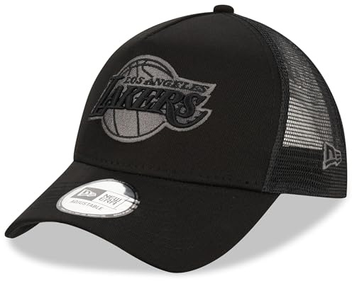 New Era Los Angeles Lakers NBA BOB Team Logo Nero A-Frame Berretto da Camionista Regolabile
