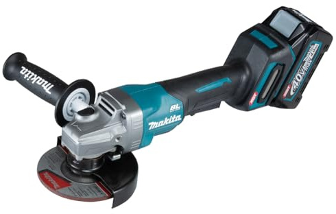Makita GA016GM201 Akku-Winkelschleifer 40V max. / 4,0 Ah, 2 Akkus + Ladegerät im MAKPAC, Petrol